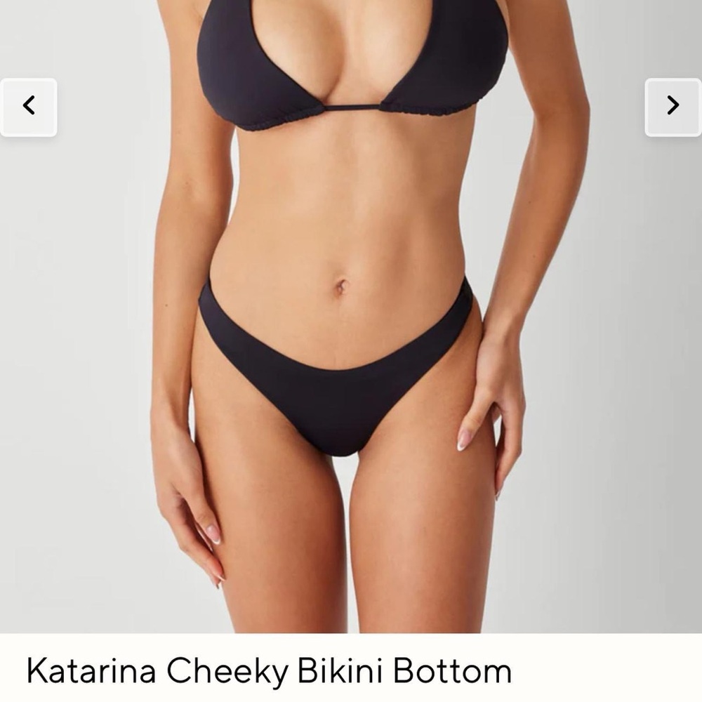 Black Cheeky Bikini Bottom